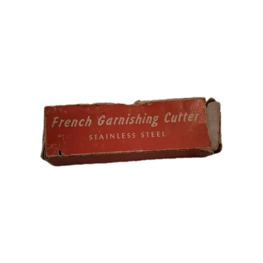 Vintage French Garnishing Cutter Stainless Steel  Original Red  Box‎